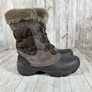 Columbia Waterproof Women's Winter Snow Boots Faux‎ Fur Trim Brown Size 6